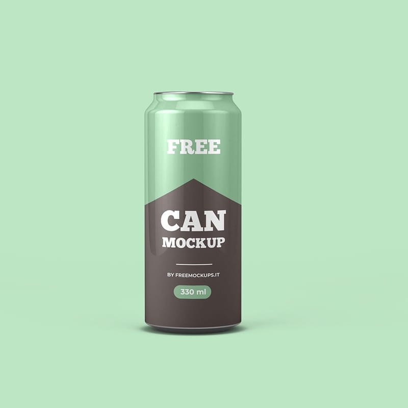Drink Can Mockup Template PSD