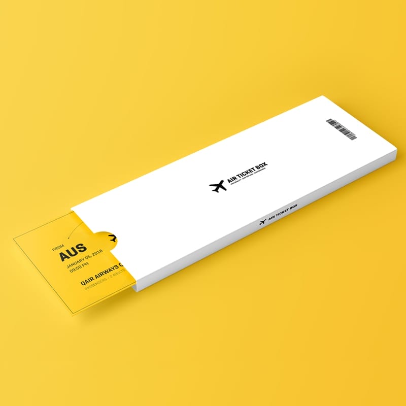 Event Ticket Mockup Template PSD