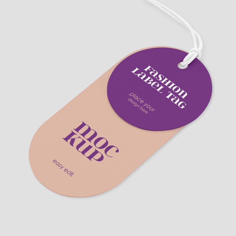 Free Fashion Label Tag Mockup PSD