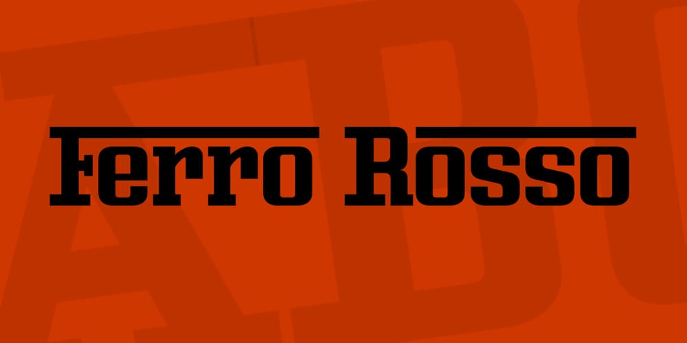 Ferro Rosso Font 