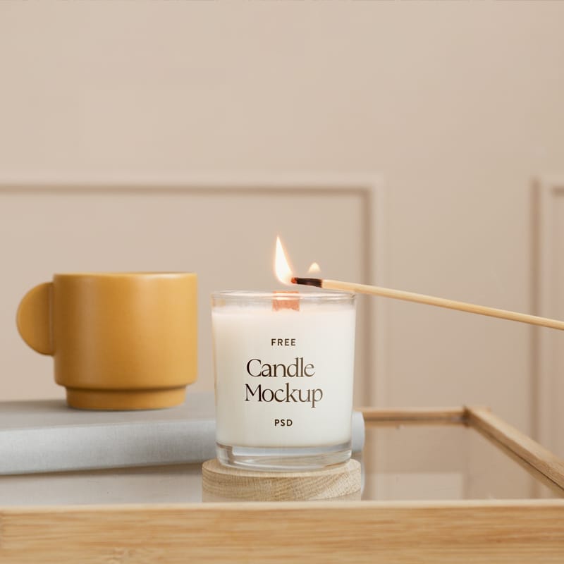 Fragrance Candle Mockup PSD