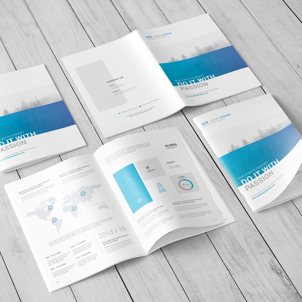 Free A4 Magazine Brochure Catalog Mockup PSD