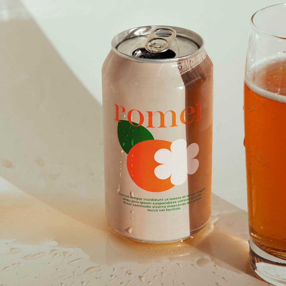 Free Aluminum Soda Can Mockup PSD