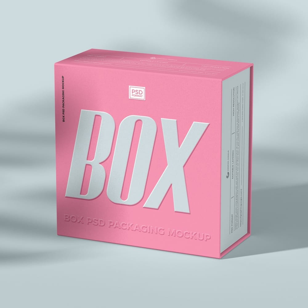 Free Box Packaging Mockup Template PSD
