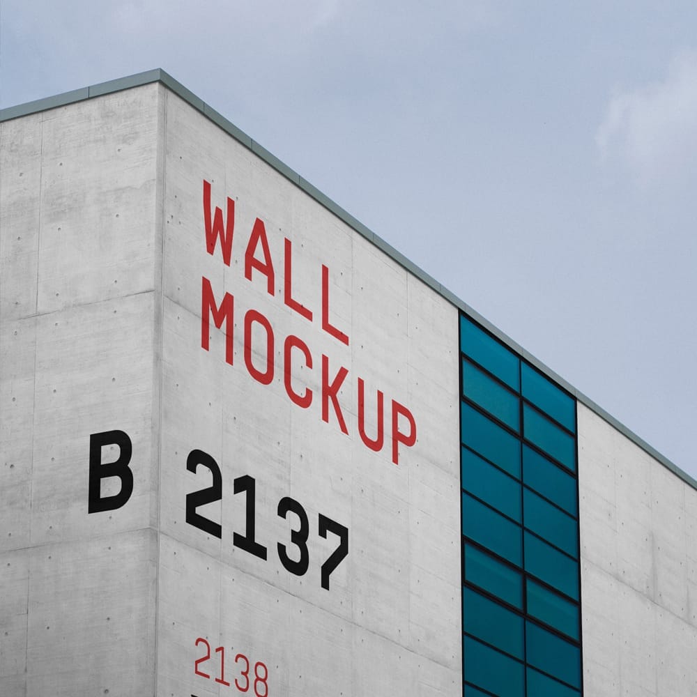 Free Building Facade Mockup PSD