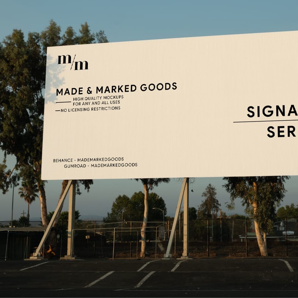 Free Corrugated Billboard Mockup PSD