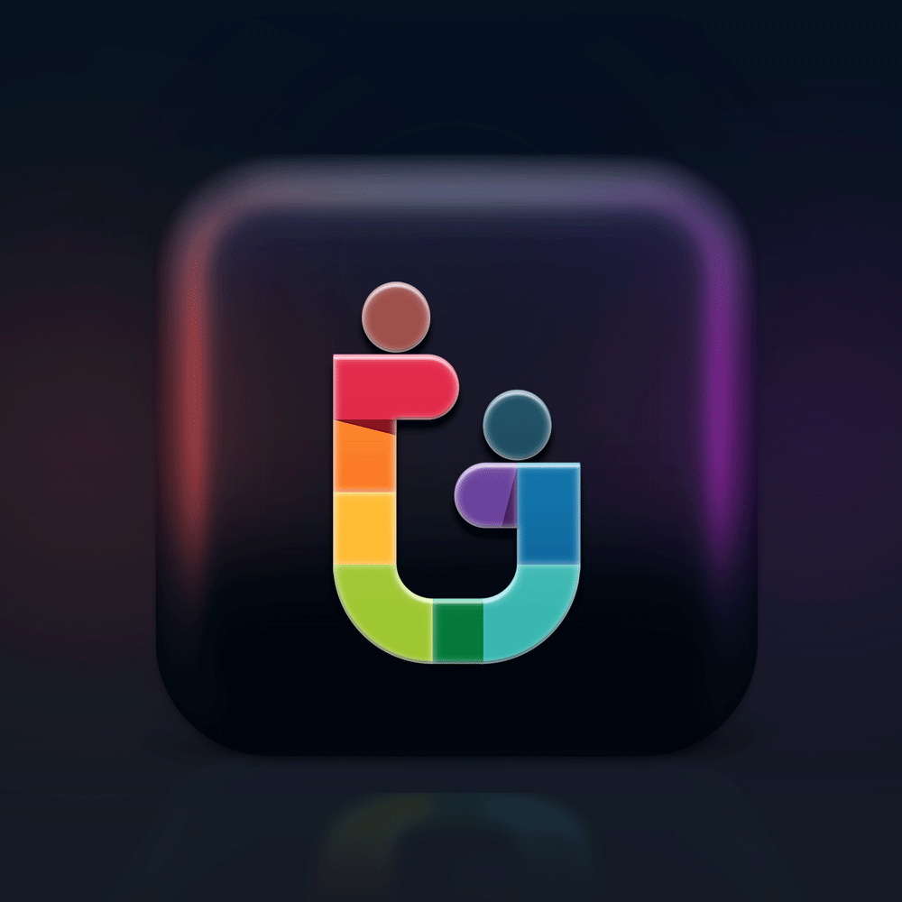 Free Dark Mode 3D Icon Logo Mockup PSD