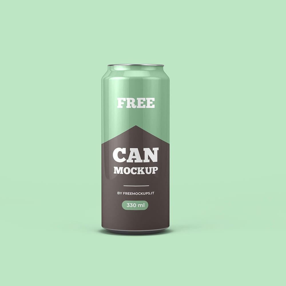 Free Drink Can Mockup Template PSD