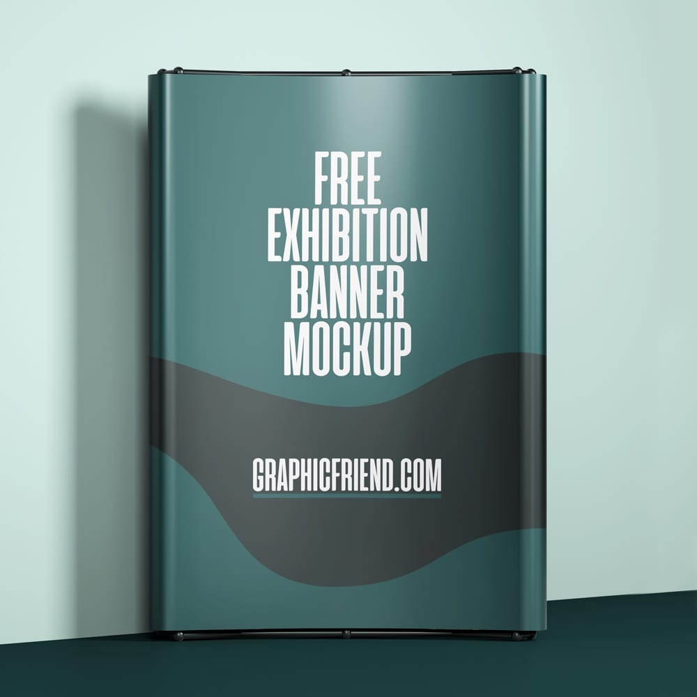 Free Exhibition Banner Mockup PSD