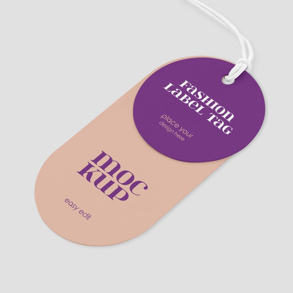 Free Fashion Label Tag Mockup PSD