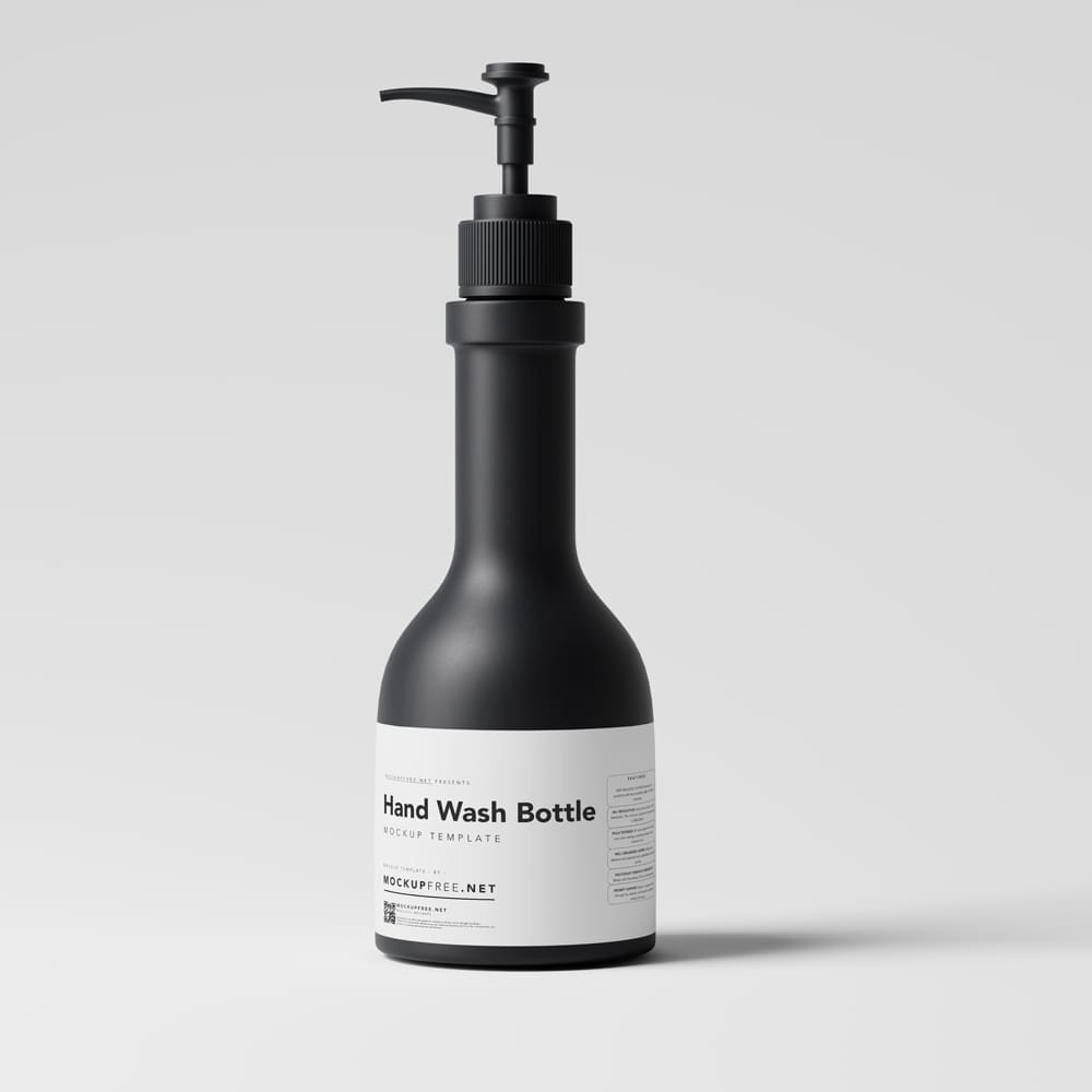 Free Hand Wash Pump Bottle Mockup PSD