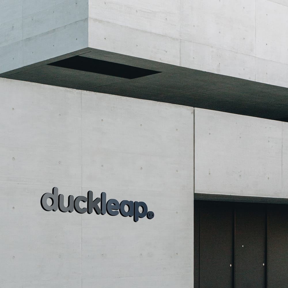 Free Logo on a Building Mockup PSD