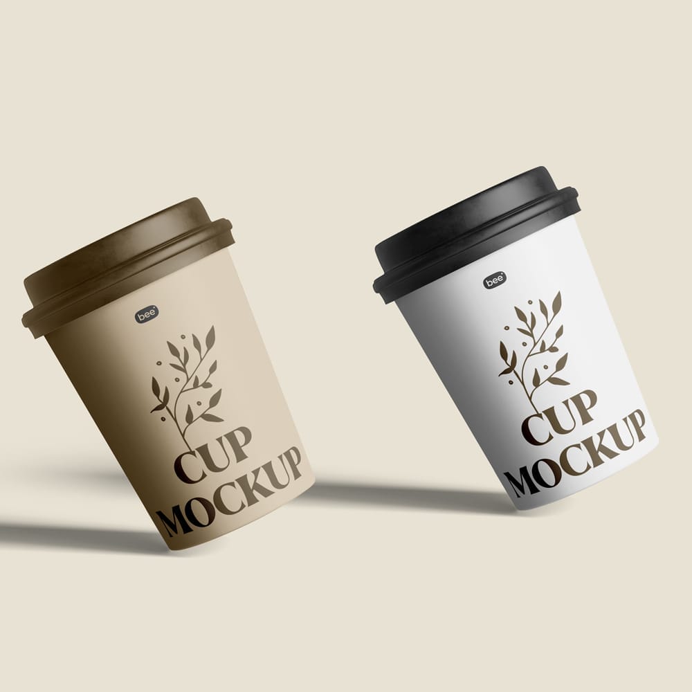 Free Medium Paper Cup Mockups PSD