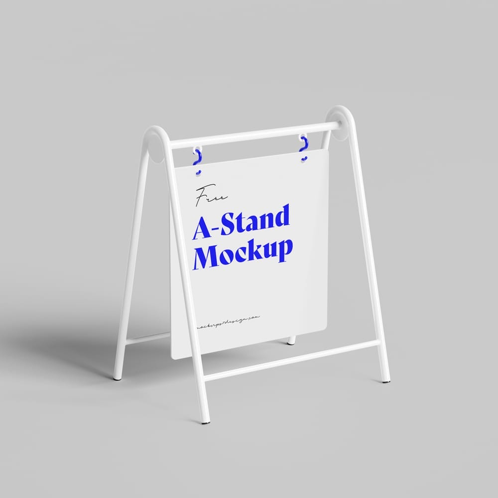 Free Metal A-stand Mockup PSD