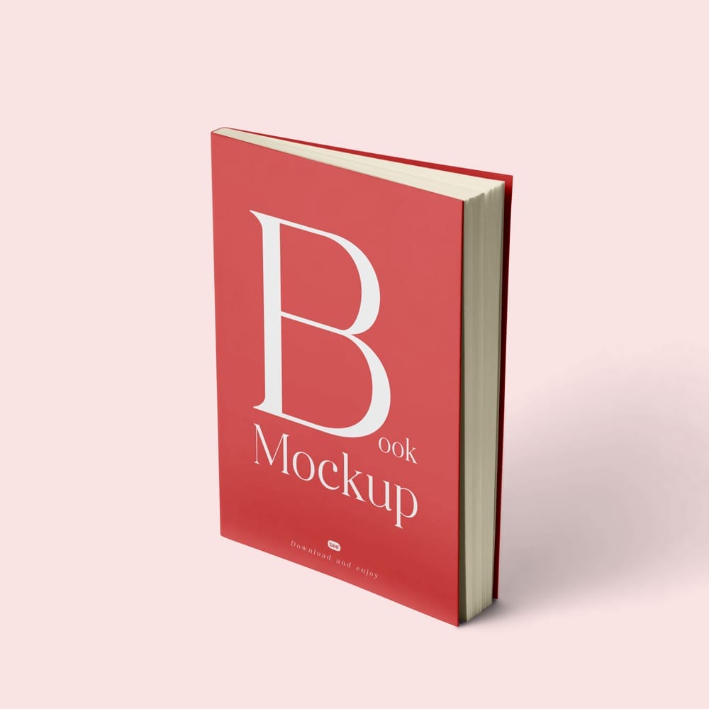 Free Perspective Book Cover Mockup PSD