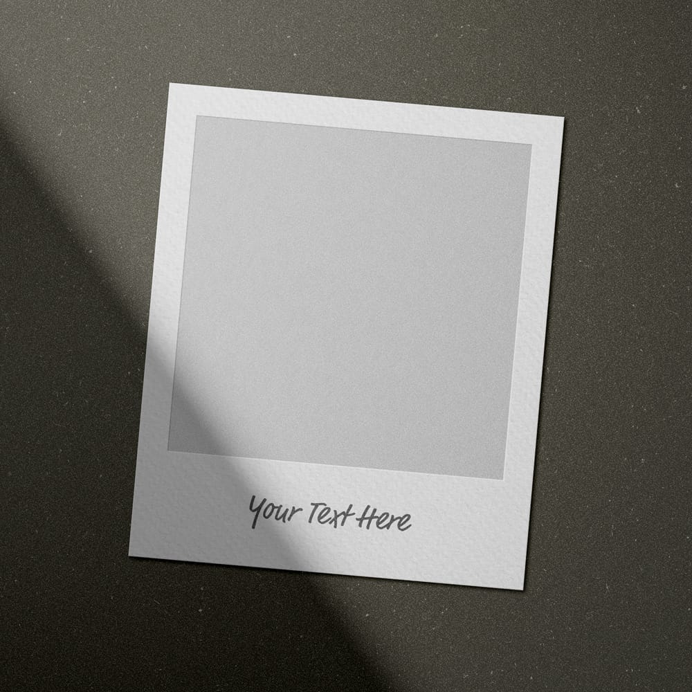 Free Polaroid Frame Mockup Template PSD