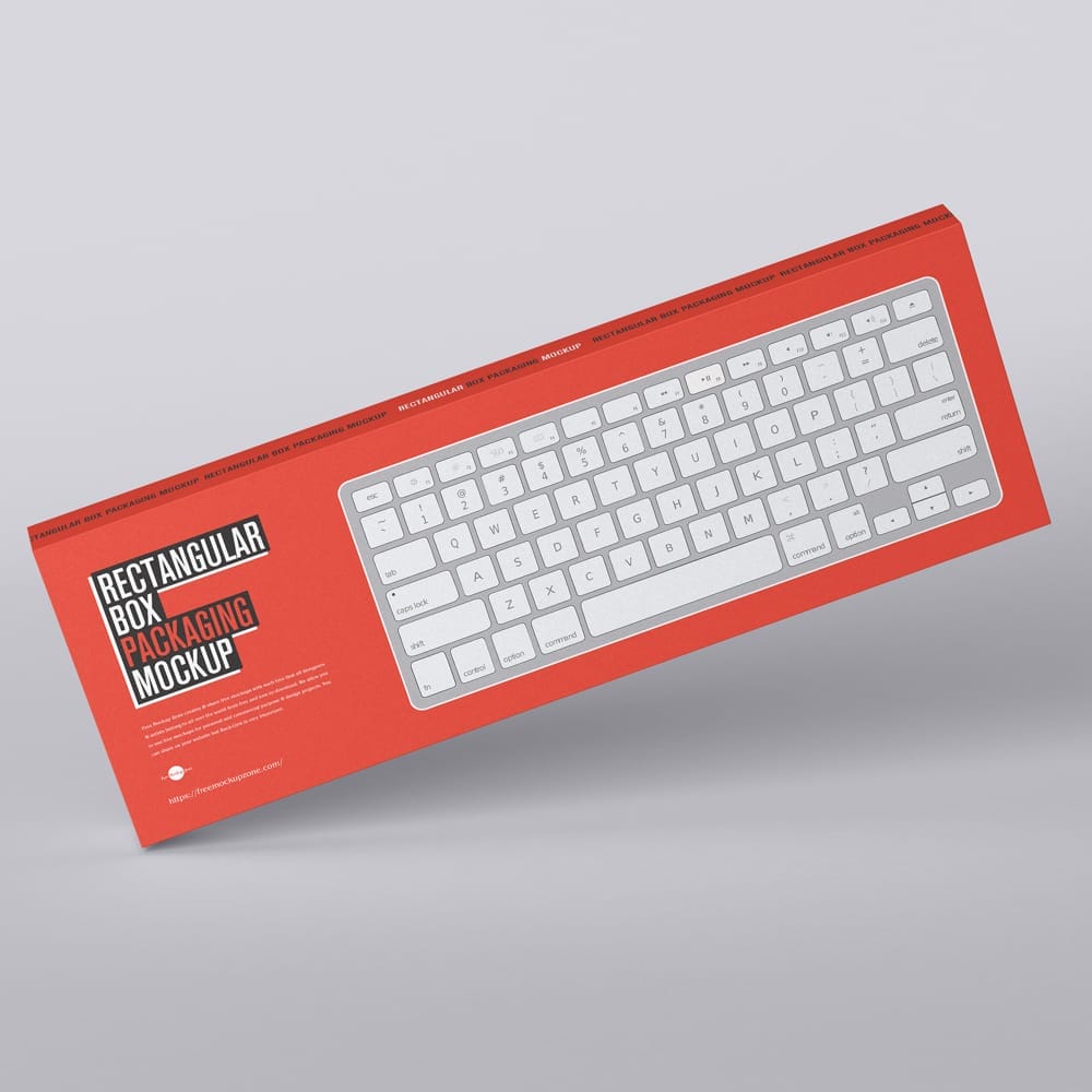 Free Rectangular Box Packaging Mockup PSD