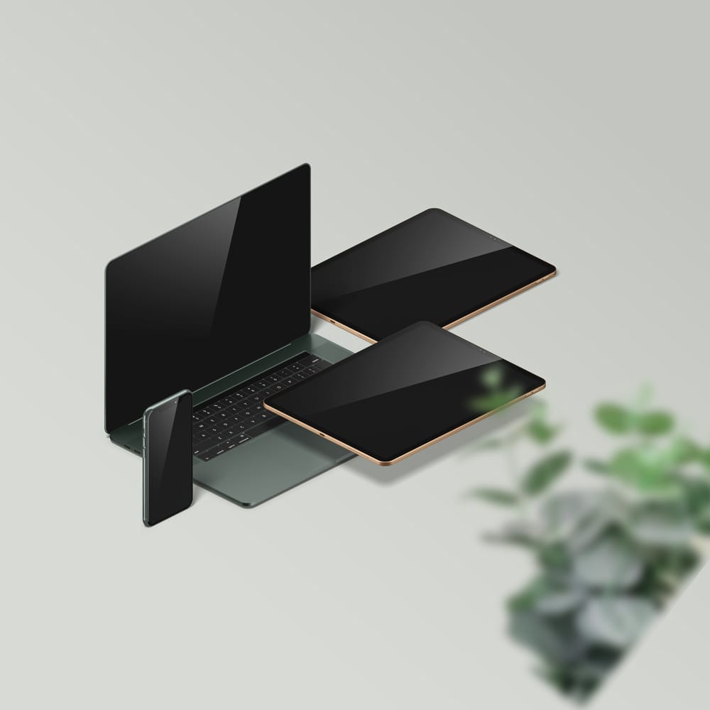 Free Responsive Scene Device Mockup PSD