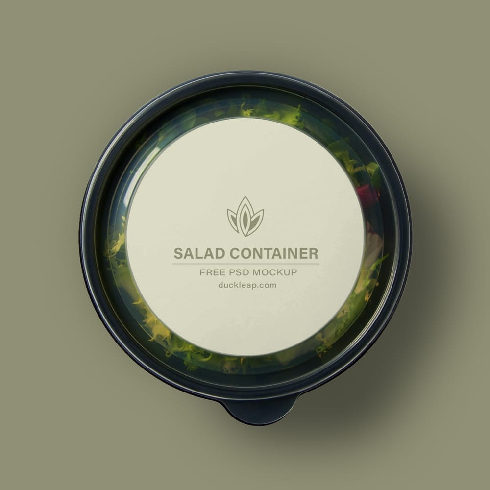 Free Salad Container Mockup PSD