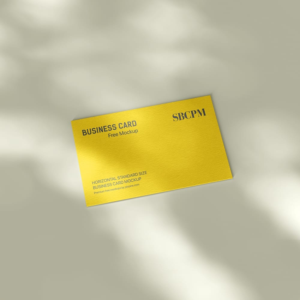 Free Simple Business Card Mockup Template PSD
