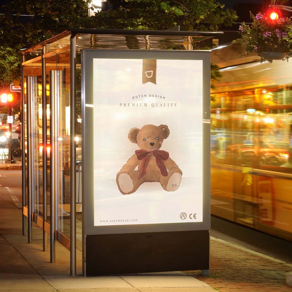 Free Subway Banner Mockup PSD