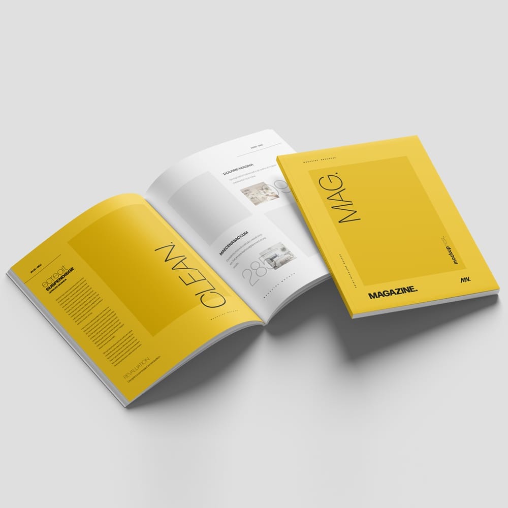 Free US Letter Magazine Mockup PSD