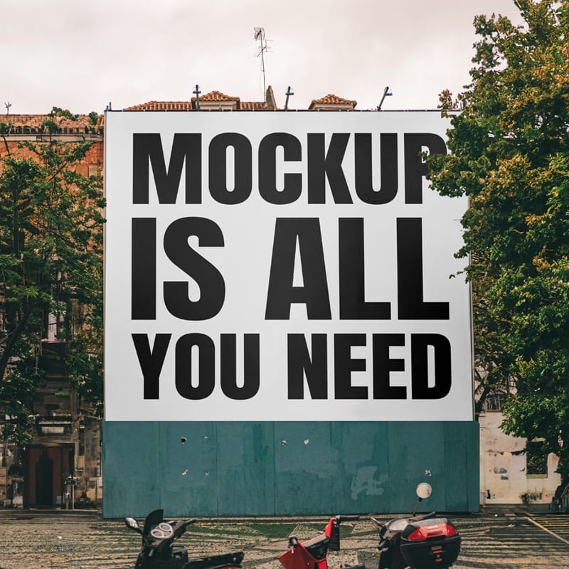 Freestanding Billboard Mockup PSD