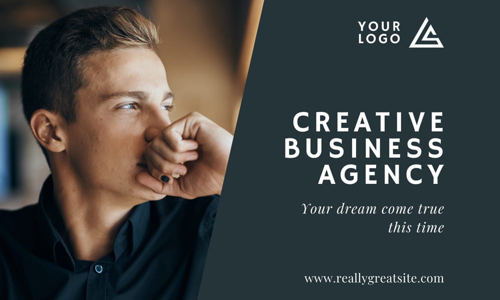 Geometric Business Postcard Template