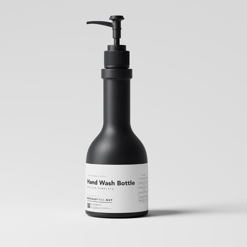 Hand Wash Pump Bottle Mockup PSD