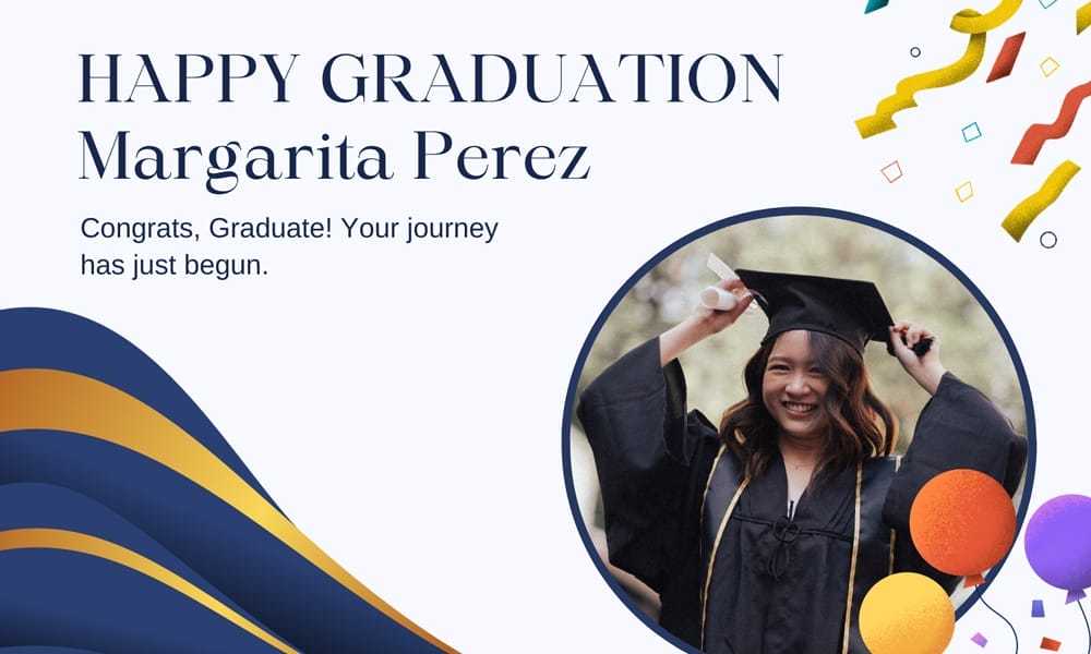 Happy Graduation Postcard Template