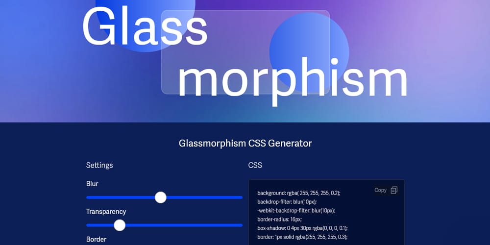 Hiredigital Glassmorphism CSS Generator