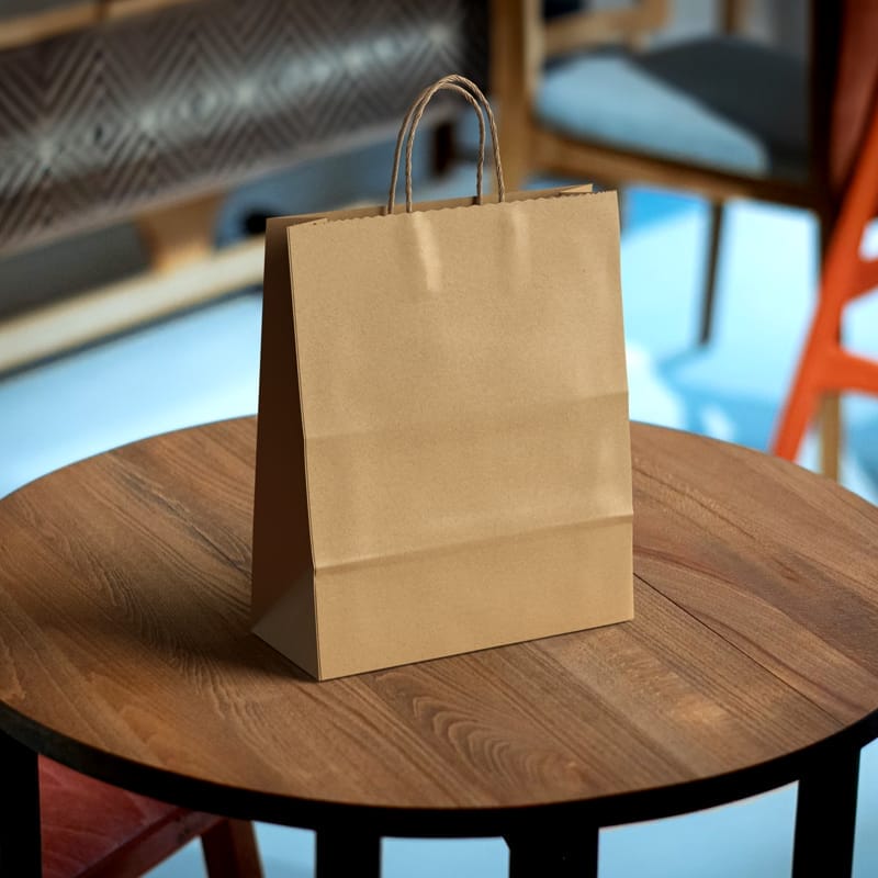 Kraft Paper Bag Mockup PSD