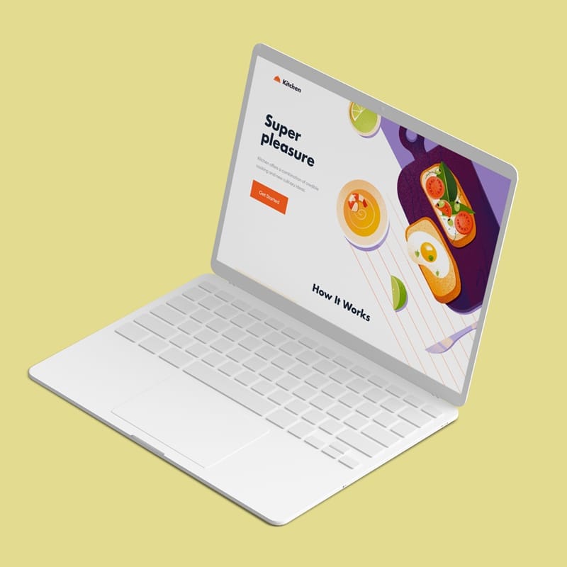 Free Laptop Screen Mockup Template Psd