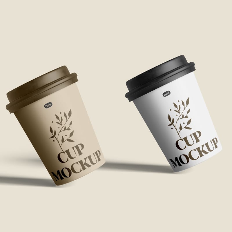 Free Medium Paper Cup Mockups PSD