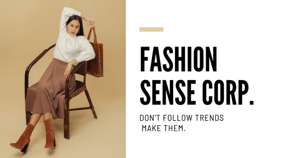 Minimalist Desert Photo Fashion Business Card Template