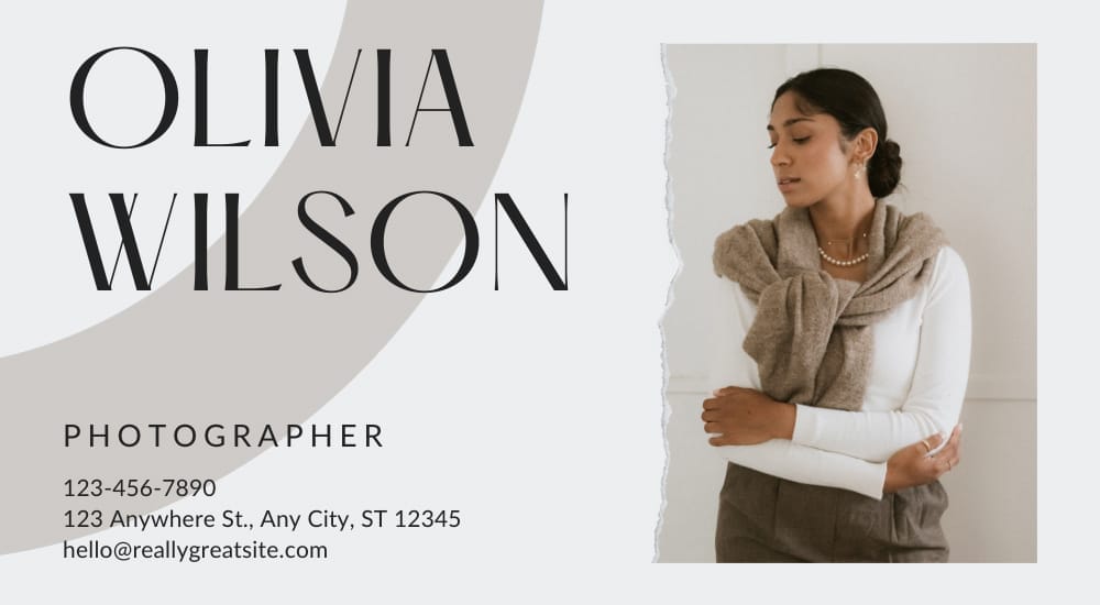 Minimalist Photographer Business Card Template