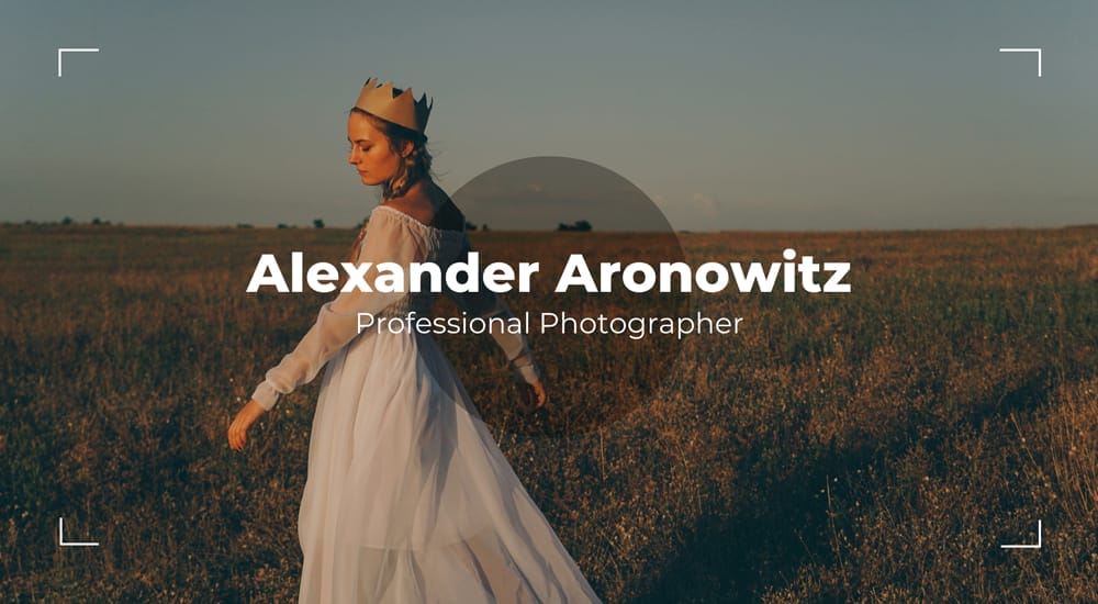 Minimalist Canva portfolio template designed for photographers, emphasizing large image placeholders.