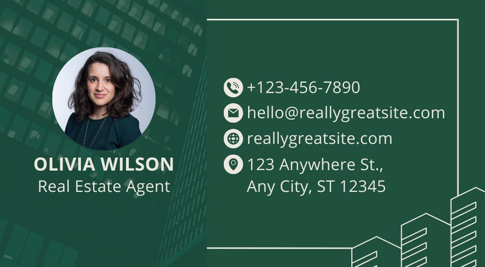 Minimalist Real Estate Agent Business Card Template