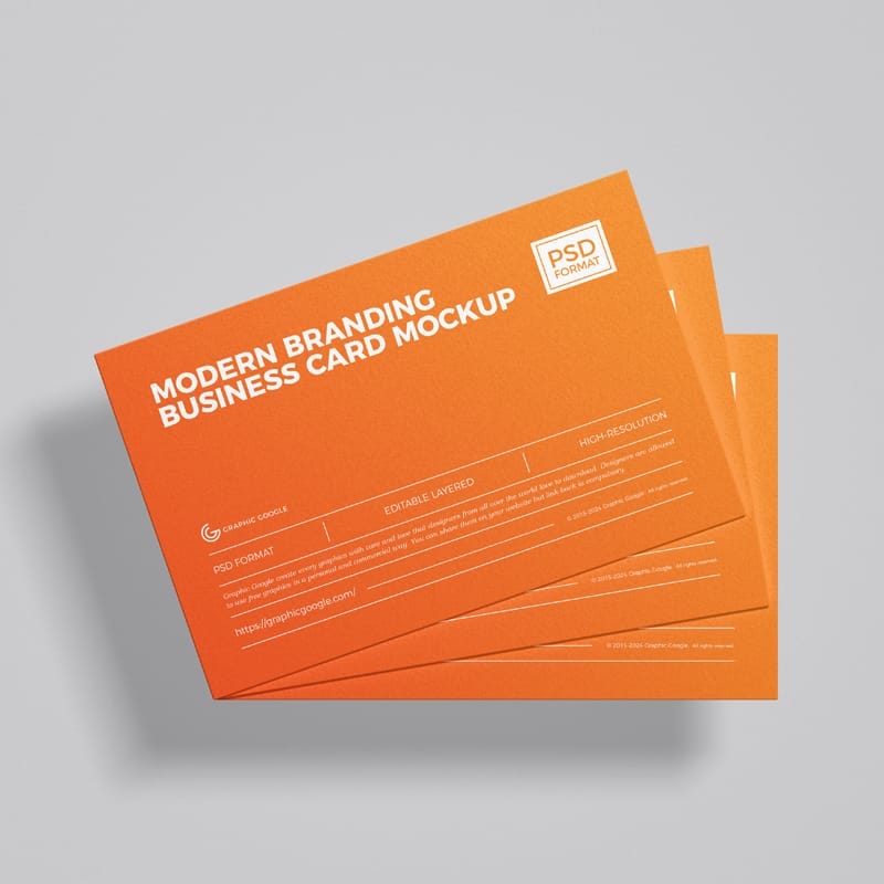 Modern Branding Business Card Mockup PSD