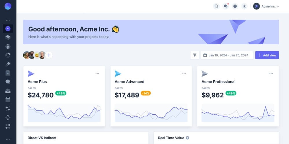 Mosaic Lite React Dashboard Template