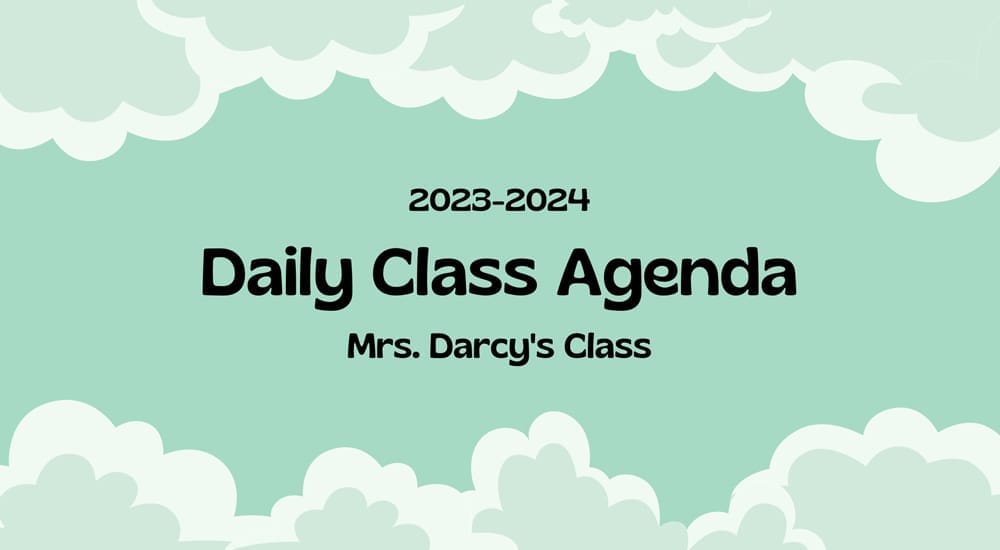 Multicolor Clouds Daily Class Agenda Template