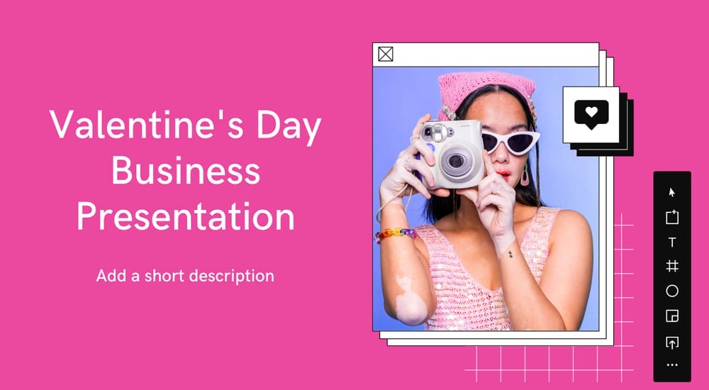 Neon Pink Digitalism Business Valentine's Day Love Presentation