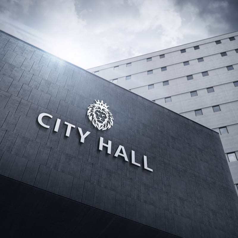 Office Building Logo Mockups PSD