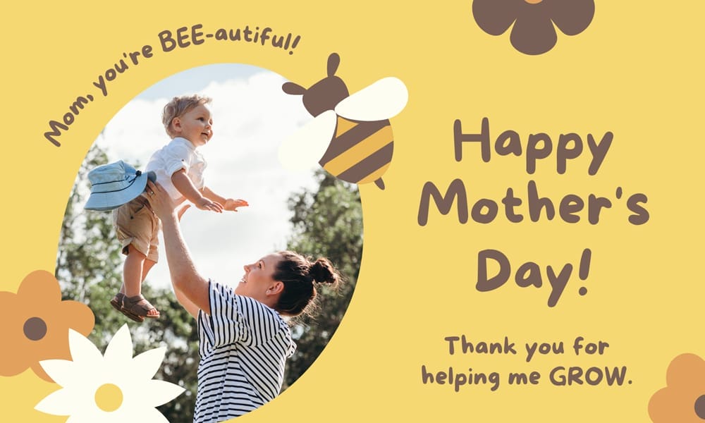 Personal Mother's Day Postcard Template