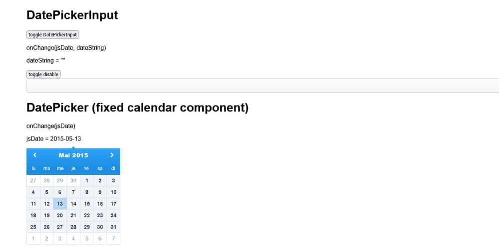 RC Datepicker