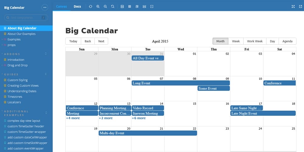 React Big Calendar