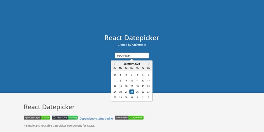 React Datepicker