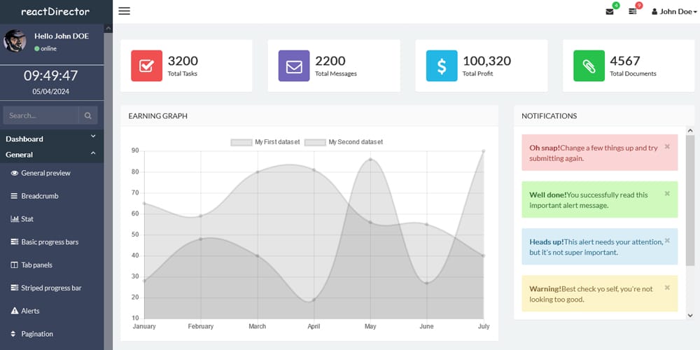 React Director Admin Template