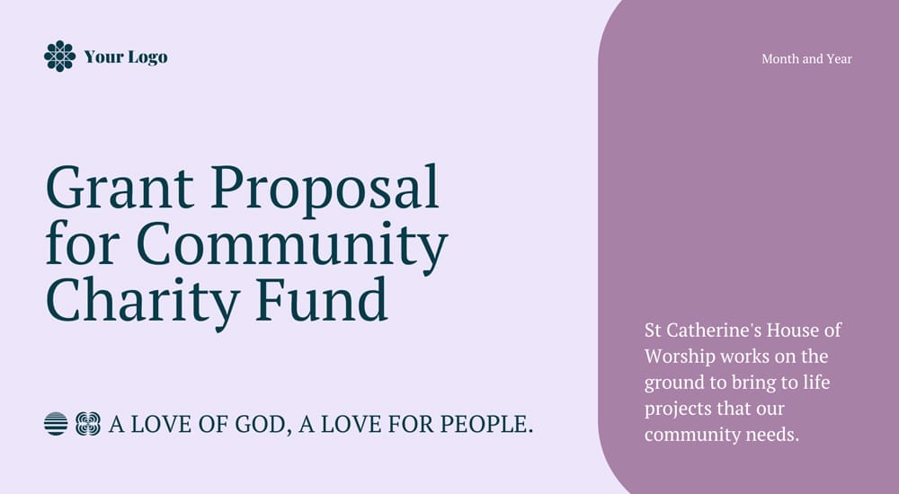 Religious Grant Proposal Charity Presentation