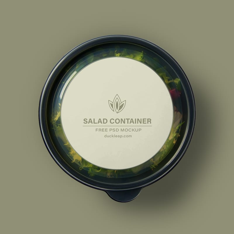 Salad Container Mockup PSD
